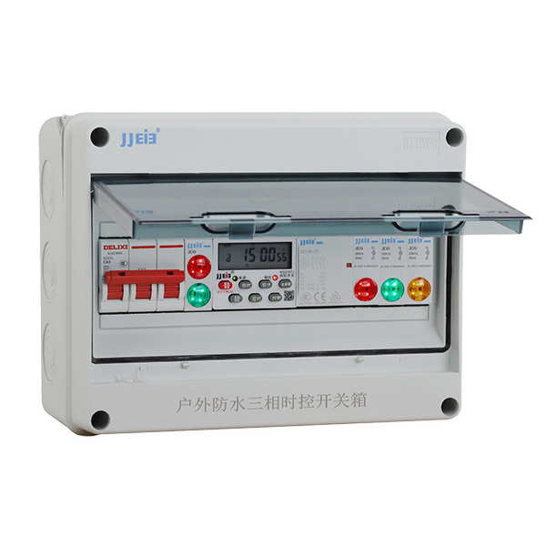 Outdoor waterproof three-phase time-controlled switch box